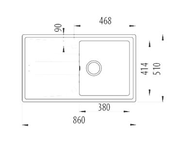 Teka Sink Stone 50 B-TG Carbon - 3