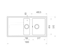 Teka Sink Stone 60 B-Tg Beige - 3