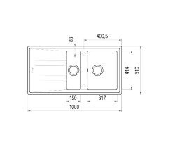 Teka Sink Stone 60 B-TG Carbon - 3