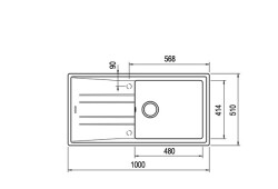 Teka Sink Stone 60 L-TG White - 3