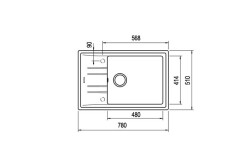 Teka Sink Stone 60 S-TG 1B 1D Auto White - 3