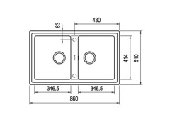 Teka Sink Stone 90 B.TG White - 3