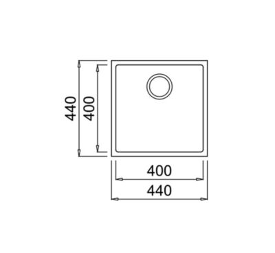 Teka Square 40.40 Tek Hazneli Tegranite Eviye Siyah - 3