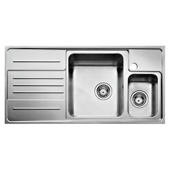 Teka Stage 60 B 1.5 Bowl Microketen Steel Kitchen Sink Left - 1