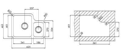 Teka Stage BE 1/2B 625 1.5 Hazne Paslanmaz Çelik Eviye Sağ - 4