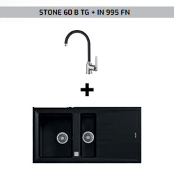 Teka Stone 60 B-TG Metalik Siyah Eviye + IN 995 FN Siyah Batarya Seti - 1