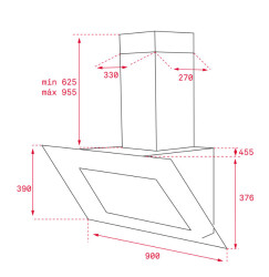 Teka DLV 985 Urban Duvar Tipi 90cm Dikey Davlumbaz Beyaz - 5