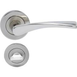 Tiviti Door Handle Bravo Model, WC,Rosette, Satin - 1