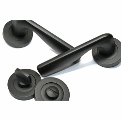 Tiviti Door Handle Ilgaz Round Rosette Black - 2