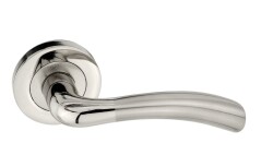 Tiviti Door Handle Yeşim Model, WC, Rosette, Satin - 1