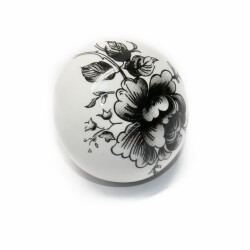 Tomurcuk Porcelain Button Handle Smoked Pattern - 3