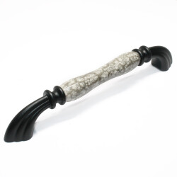 Tomurcuk Porcelain Handle 160 Black Patternless Black - 1