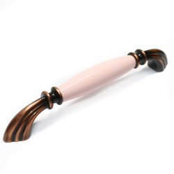 Tomurcuk Porcelain handle 160 Brushed Copper Patternless Pink - 1