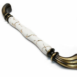 Tomurcuk Porcelain Handle 192 Brushed Antique Pattern Plated Pattern - 3