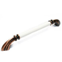 Tomurcuk Porcelain Handle 192 Brushed Copper Patternless White - 1