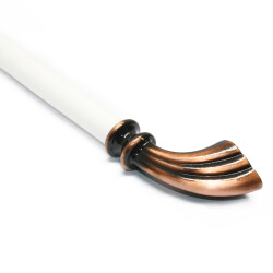 Tomurcuk Porcelain Handle 192 Brushed Copper Patternless White - 2