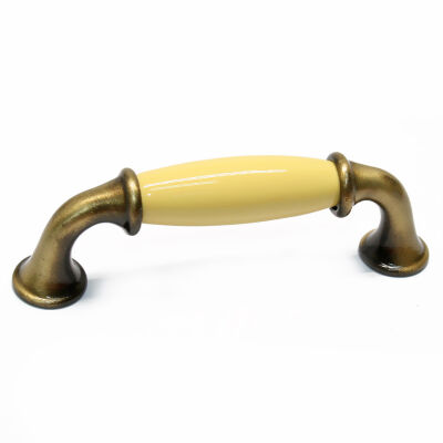 Tomurcuk Porselen Kulp 096mm Antik Desensiz Sarı - 1