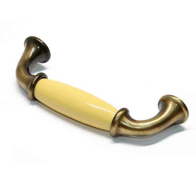 Tomurcuk Porselen Kulp 096mm Antik Desensiz Sarı - 3