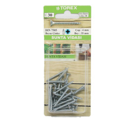 Torex Chipboard Screw 4x35 (1 Pack: 19 pcs) - 1