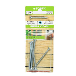 Torex Chipboard Screw 5x70 (1 Pack: 6 pcs) - 1