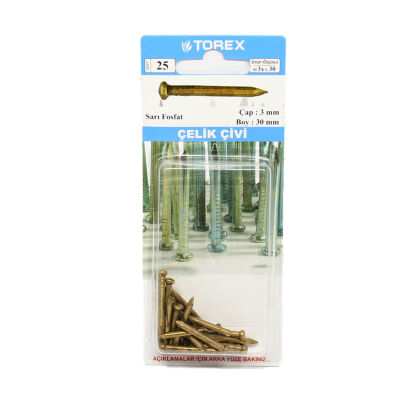 Torex Steel Nail 3x30 Phosphate Yellow - 1