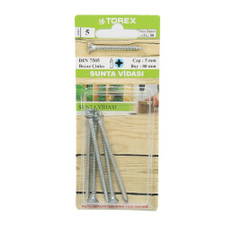 Torex Sunta Vidası 5 x 80 1 Paket: 5 adet - 1