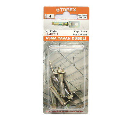 Torex Suspended Ceiling Dowel Fragmented 6x45 (1 Package: 2 Pieces) - 1