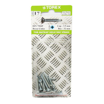 Torex Y.H.B.Self Drilling Screw 3.9X32 (1Pack: 17 Pieces - 1