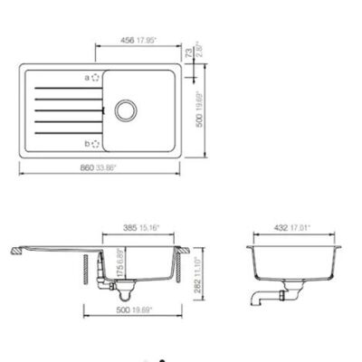 Ukinox Eviye Valente D 100 Siyah Granit - 5