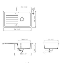 Ukinox Eviye Valente D 100 Siyah Granit - 6