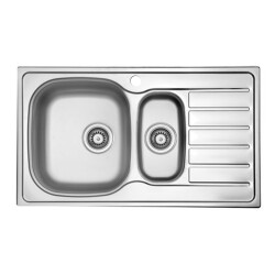 Ukinox Hypnos 80 1.5 Bowl Stainless Right Kitchen Sink - 1