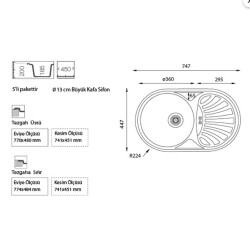 Ukinox Kitchen Sink Pico S305 Microketen Right - 3