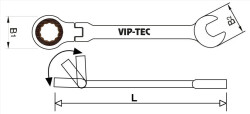 Vip-Tec Combination Wrench Ratchet 17Mm - 2