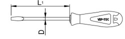 Vip-Tec Flat Screwdriver Art 5.5X100Mm - 2
