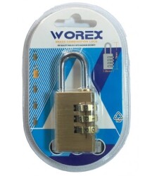 VOREX 3 KEYED BRASS PADLOCK 28 MM - 1