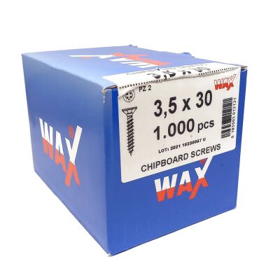 Wax Chipboard Screw 3.5X30 (1000 Pieces) - 1