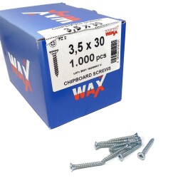 Wax Chipboard Screw 3.5X30 (1000 Pieces) - 2