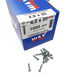 Wax Chipboard Screw 4.0X20 (1000 Pieces) - 2